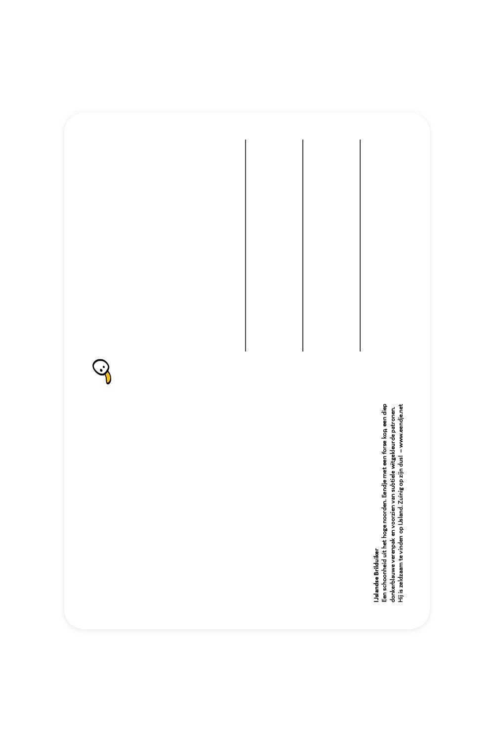 Postcard with an Icelandic goggle diver