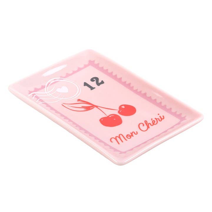 Vide-Poche Timbre-Poste Cerises