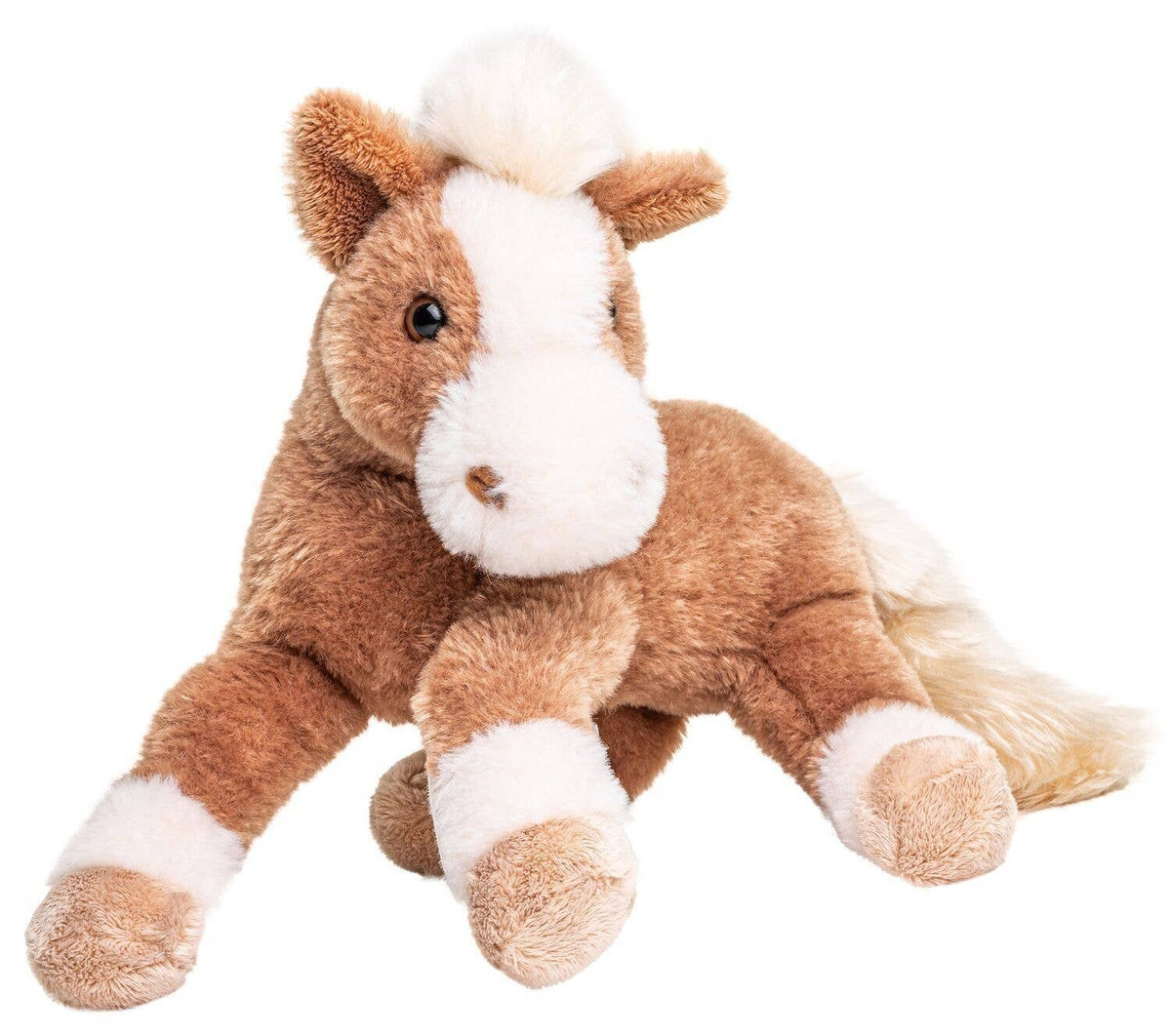Peluche Cheval Marron Couché