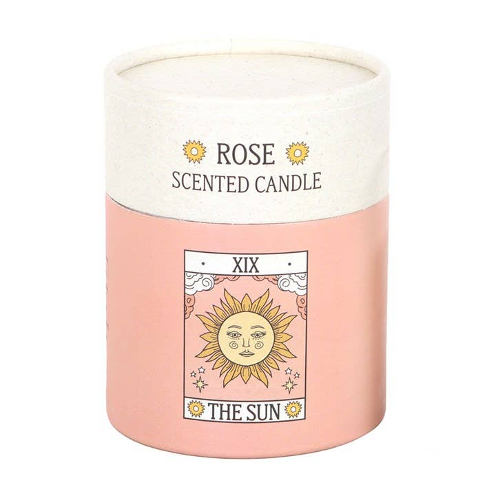 Rose Candle Vintage Tarot Card Sun
