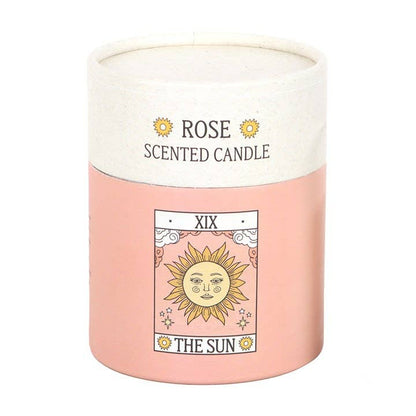 Rose Candle Vintage Tarot Card Sun