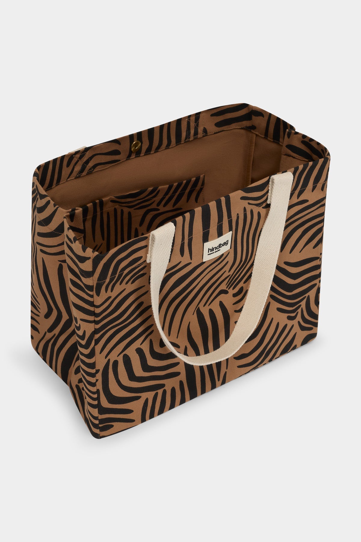 Sac cabas Claude Zèbre cannelle