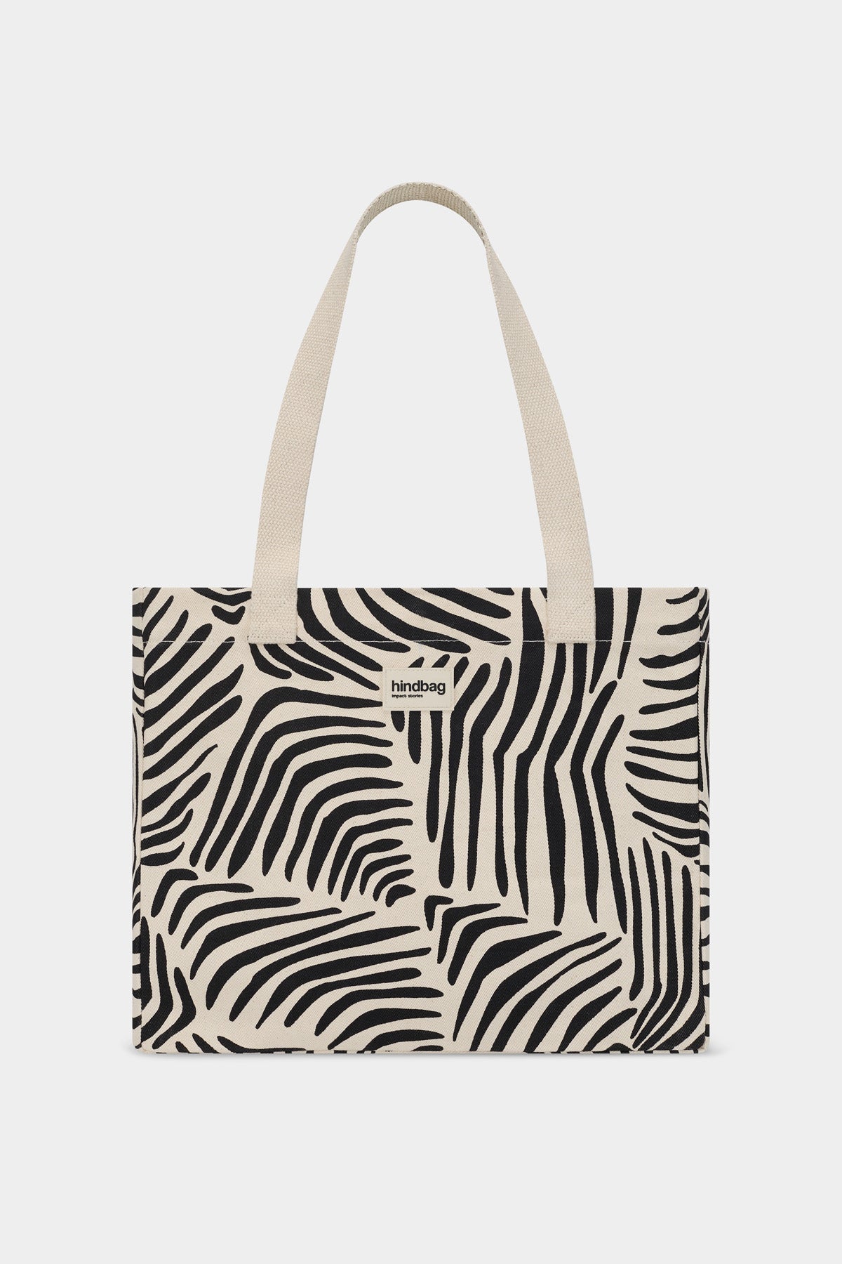 Sac cabas Claude Zèbre écru