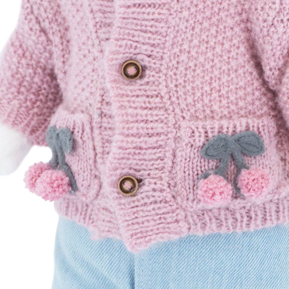 Peluche, Lucky Kitty, Lucky Sophie : Cerises en tricot 38 cm 3+