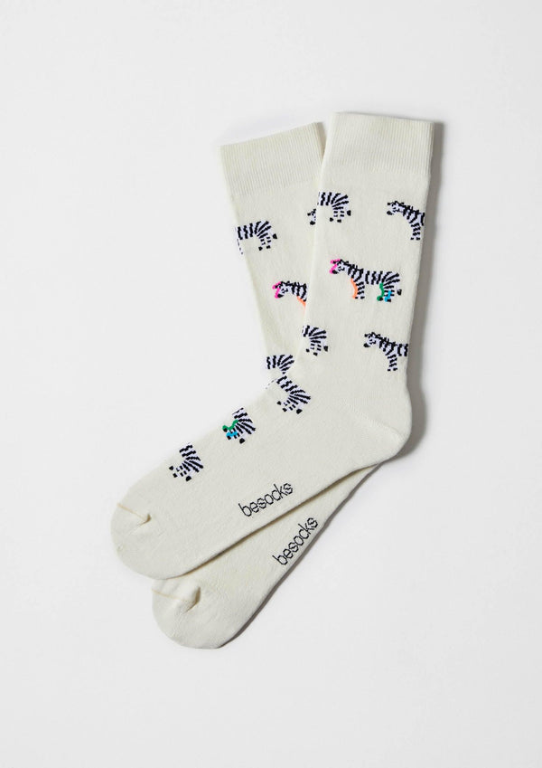 Chaussettes BeZebra Blanc Cassé
