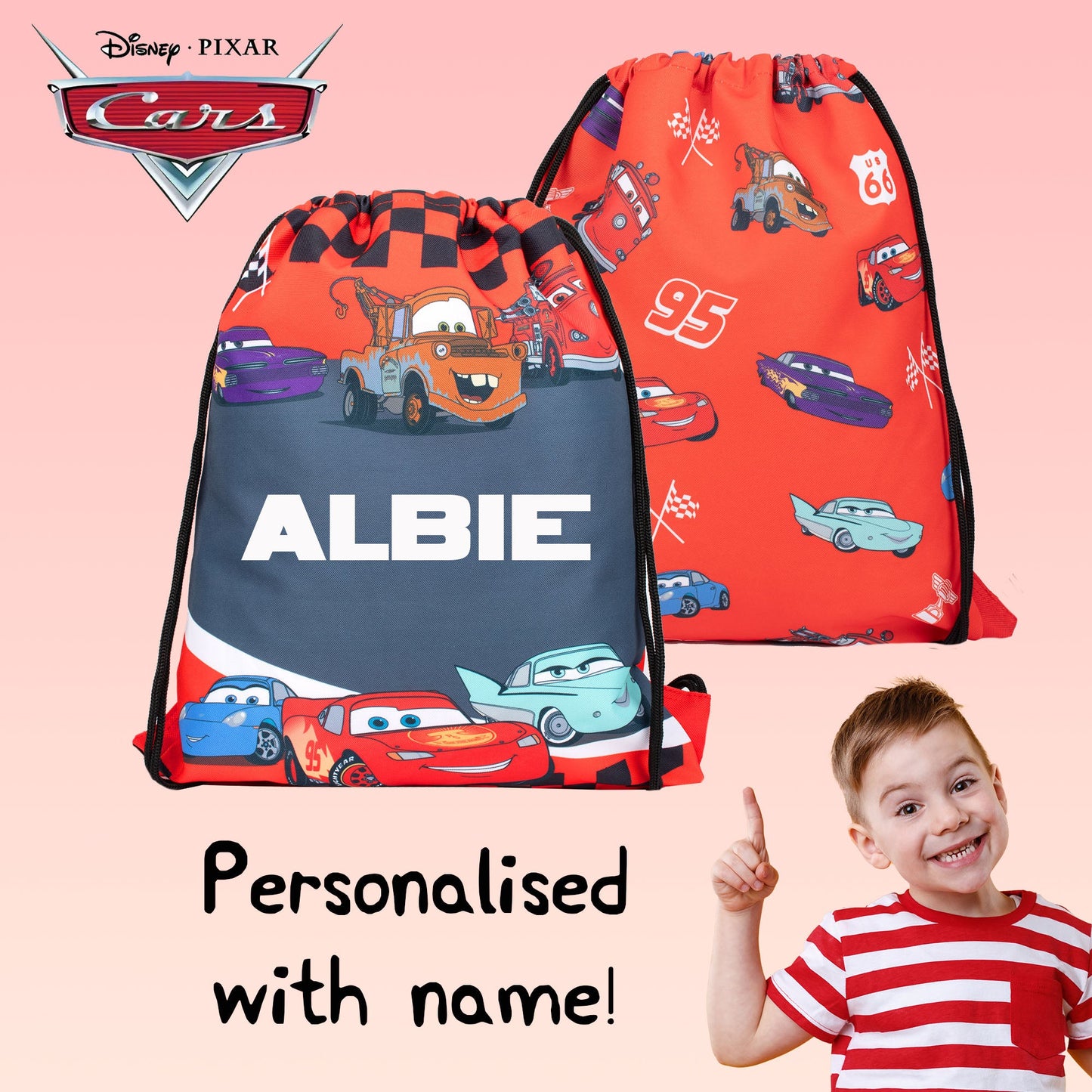 Official Disney/Pixar Disney Cars Sac à cordon | enfant PE Sac
