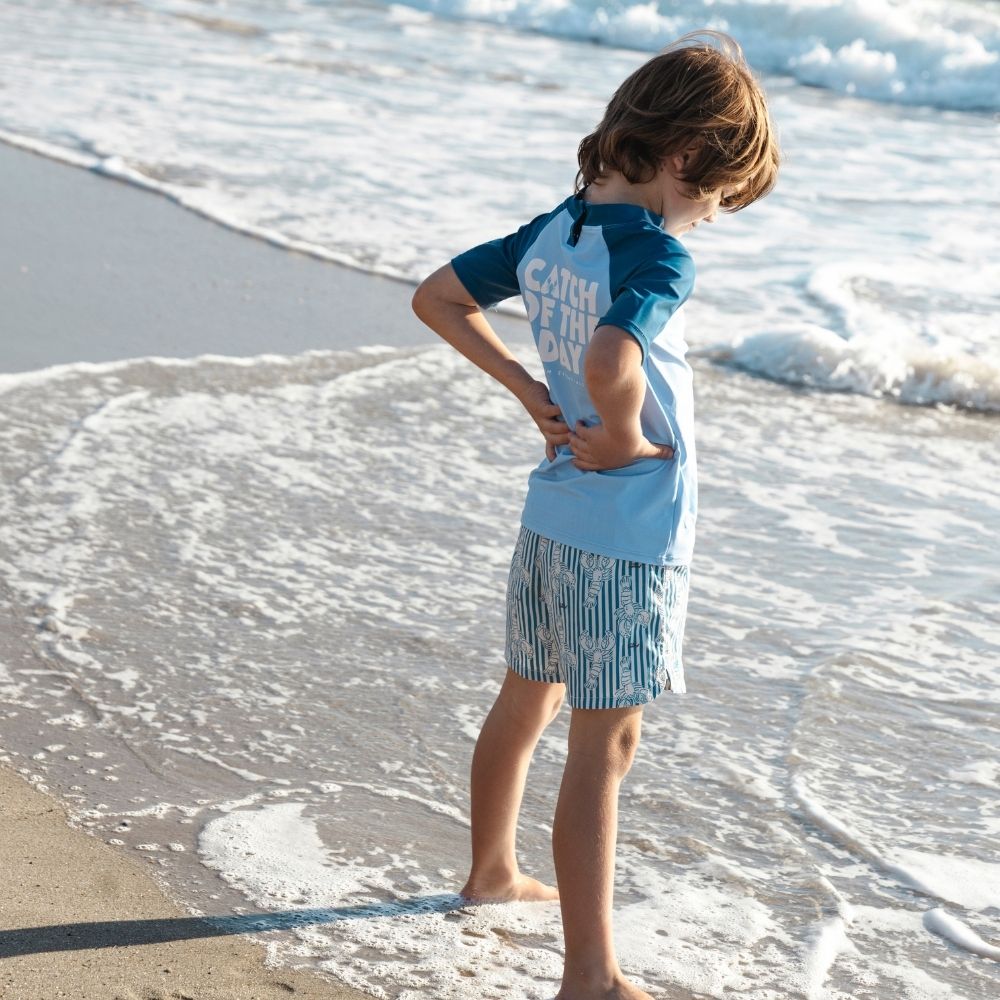 Duo Shorts de Bain Famille « Lobster Bay » - Bleu