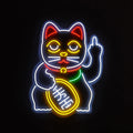 Gelukskat Neon Wandlamp - Cattitude