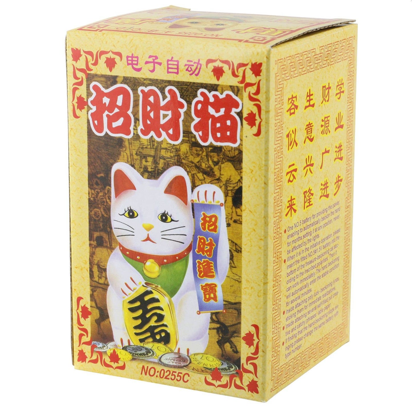 Chat chanceux noir 13cm