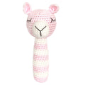 Hochet en Crochet Lama - Rose Clair