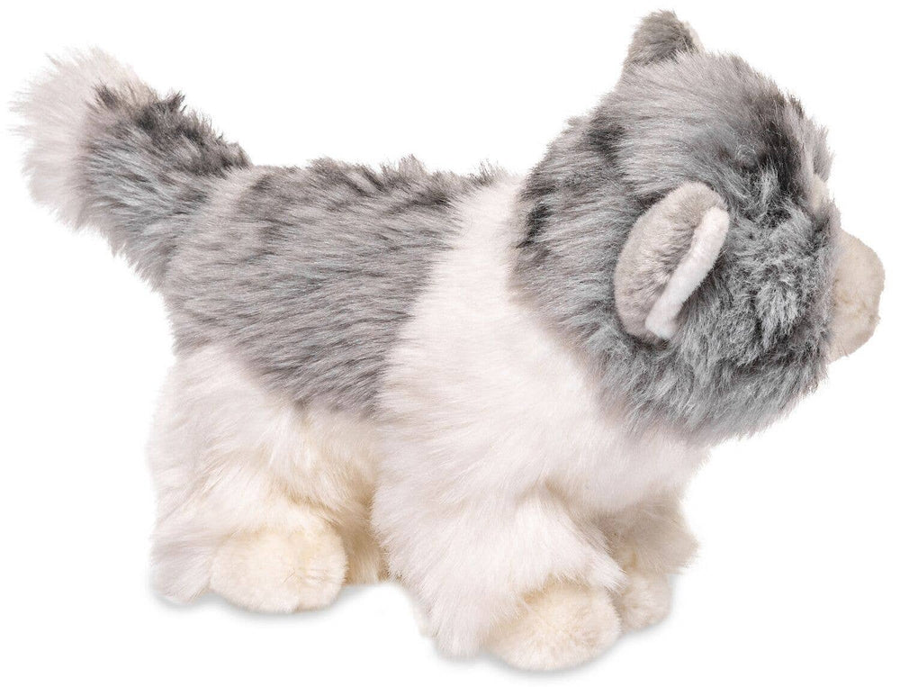 Peluche Chaton Gris-blanc Debout
