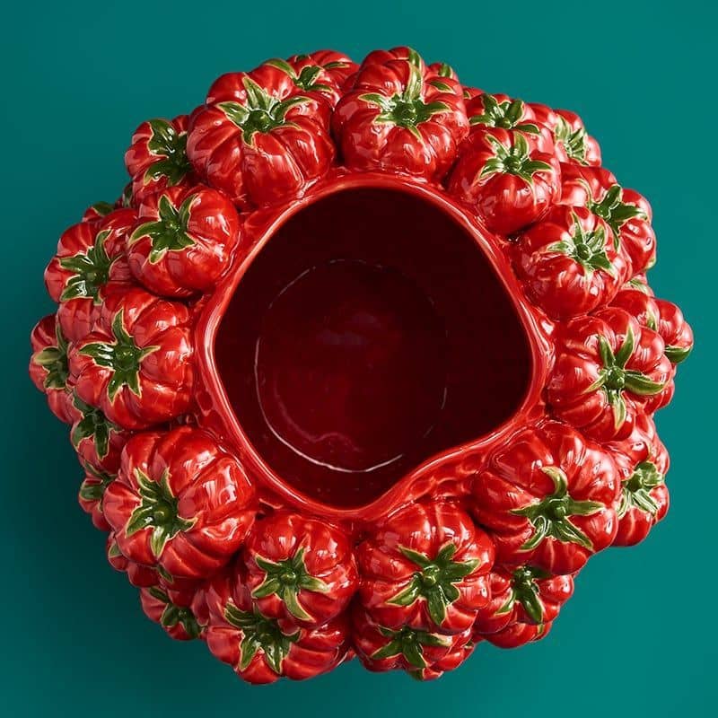 Vase Tomate, Grès Rouge, 33,5 x 32 x 33 cm Fait main