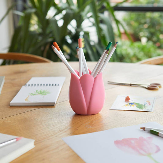 Pot à Crayons Tulipe - Rose
