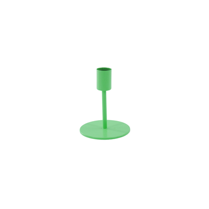 Candlestick - Basic - Metal - Neon Green - 8x8x10cm