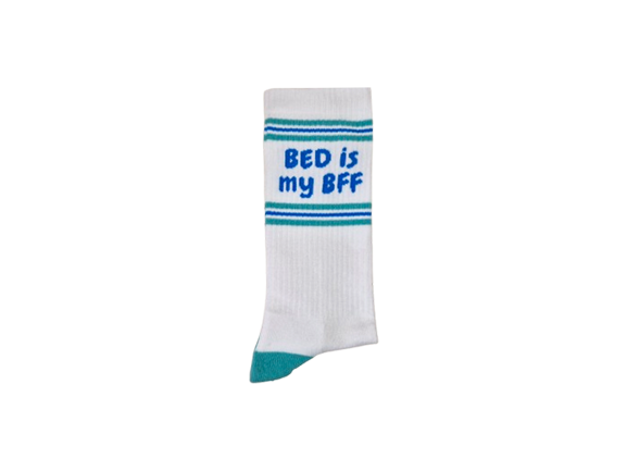 Mijn bed is mijn beste vriend. Sokken.