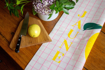 Lemon Yellow Tea Towel