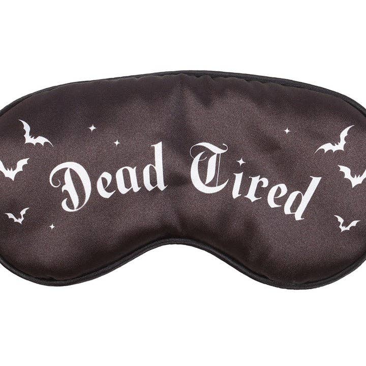 Gothic satin sleep mask "Dead Tired"