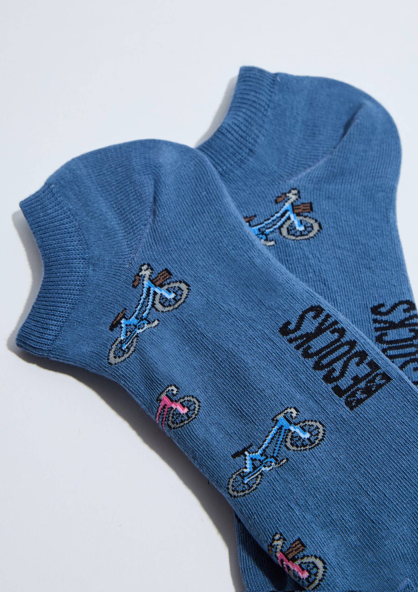 BeBicycle Bleu - Socquettes 100 % coton biologique