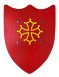 Bouclier Historique Rouge avec Croix Occitane L
