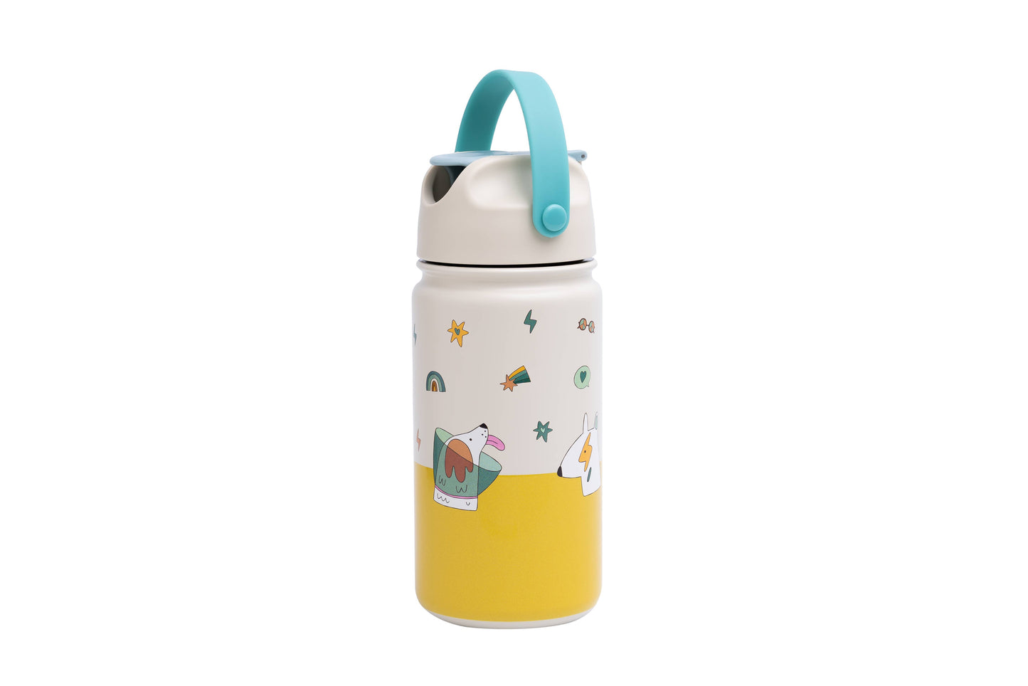 Stainless Steel Insulated Water Bottle for Children with Fun Dog Design