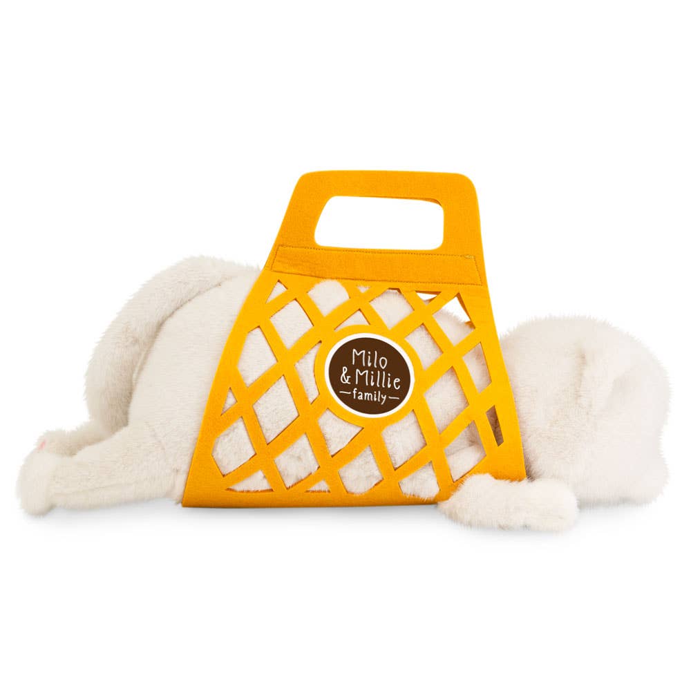 Milo & Millie pluche speelgoed, Milo de witte kat (56 cm) - 0+