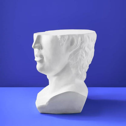 Table d'appoint David, Blanc Magnésie, 53 x 46 x 53 cm