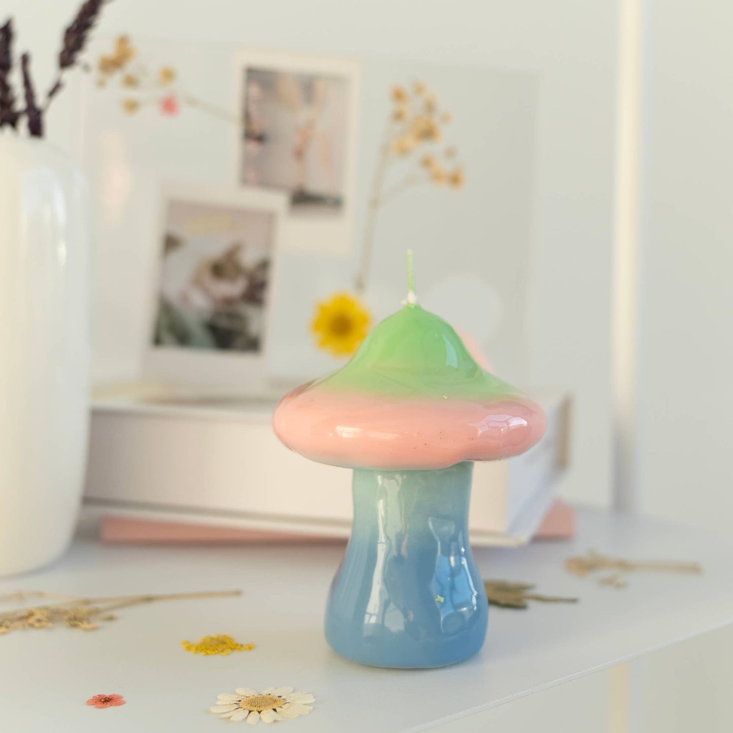 Petite Bougie Champignon Lever de Soleil Helio Ferretti Vue 1