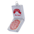 Weihnachtsanhänger Pizzakarton aus Glas, 13,5 cm