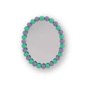Miroir Ovale Bulles - Menthe/Lilas