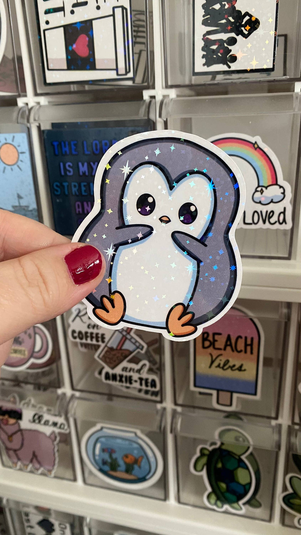 Sticker Pingouin Cadeau de Noël
