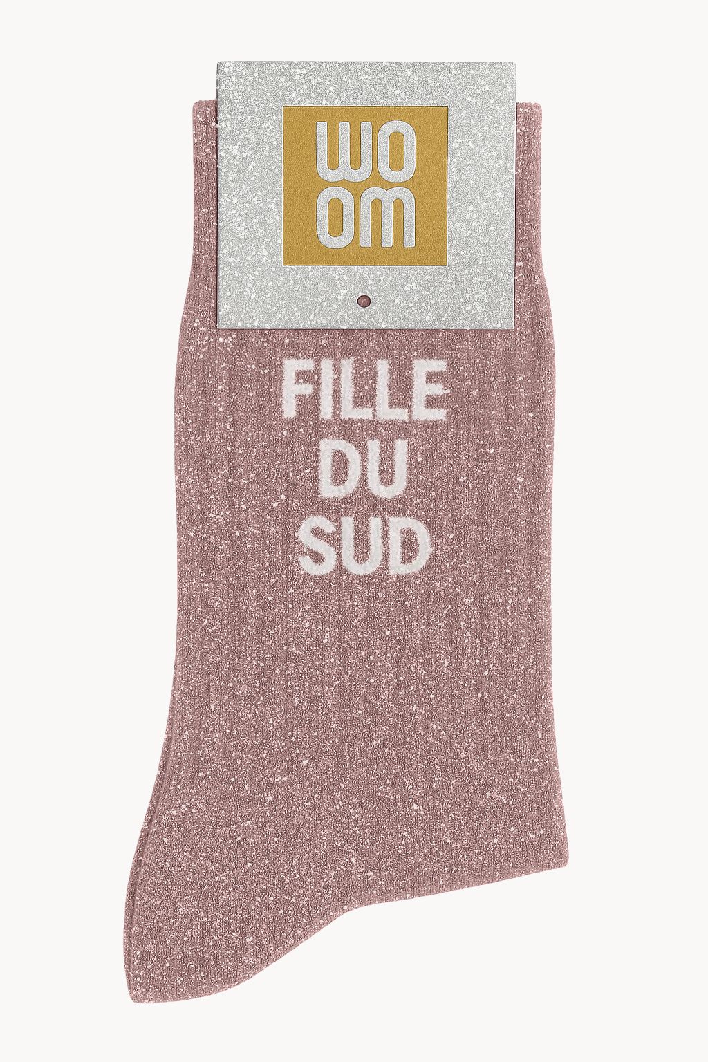 "Southern Girl" Sequin Socks - Rose Gold