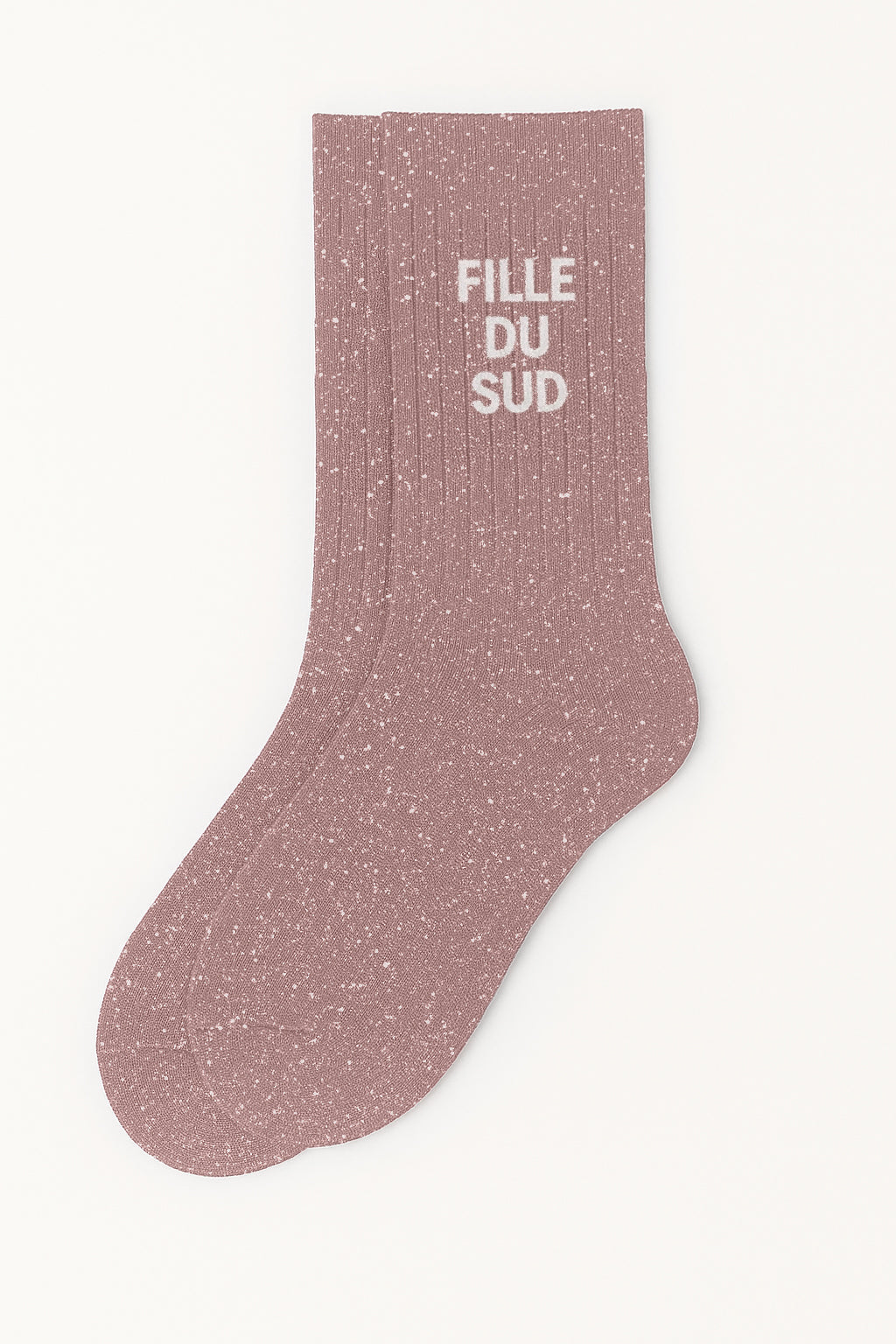 Chaussettes à Paillettes à Message "Fille Du Sud" - Rose Gold