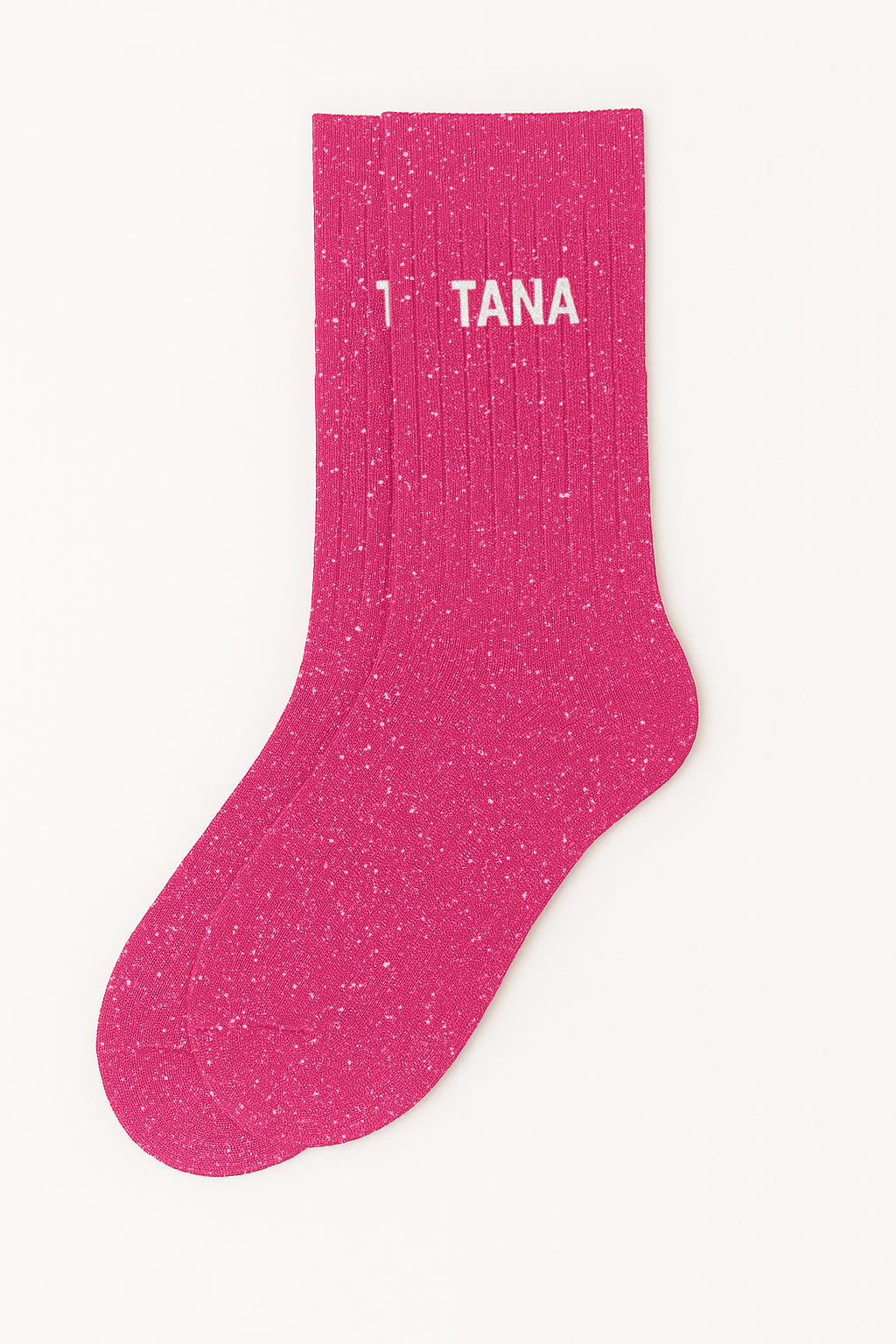 "Tana" Sequin Socks - Fuchsia Pink