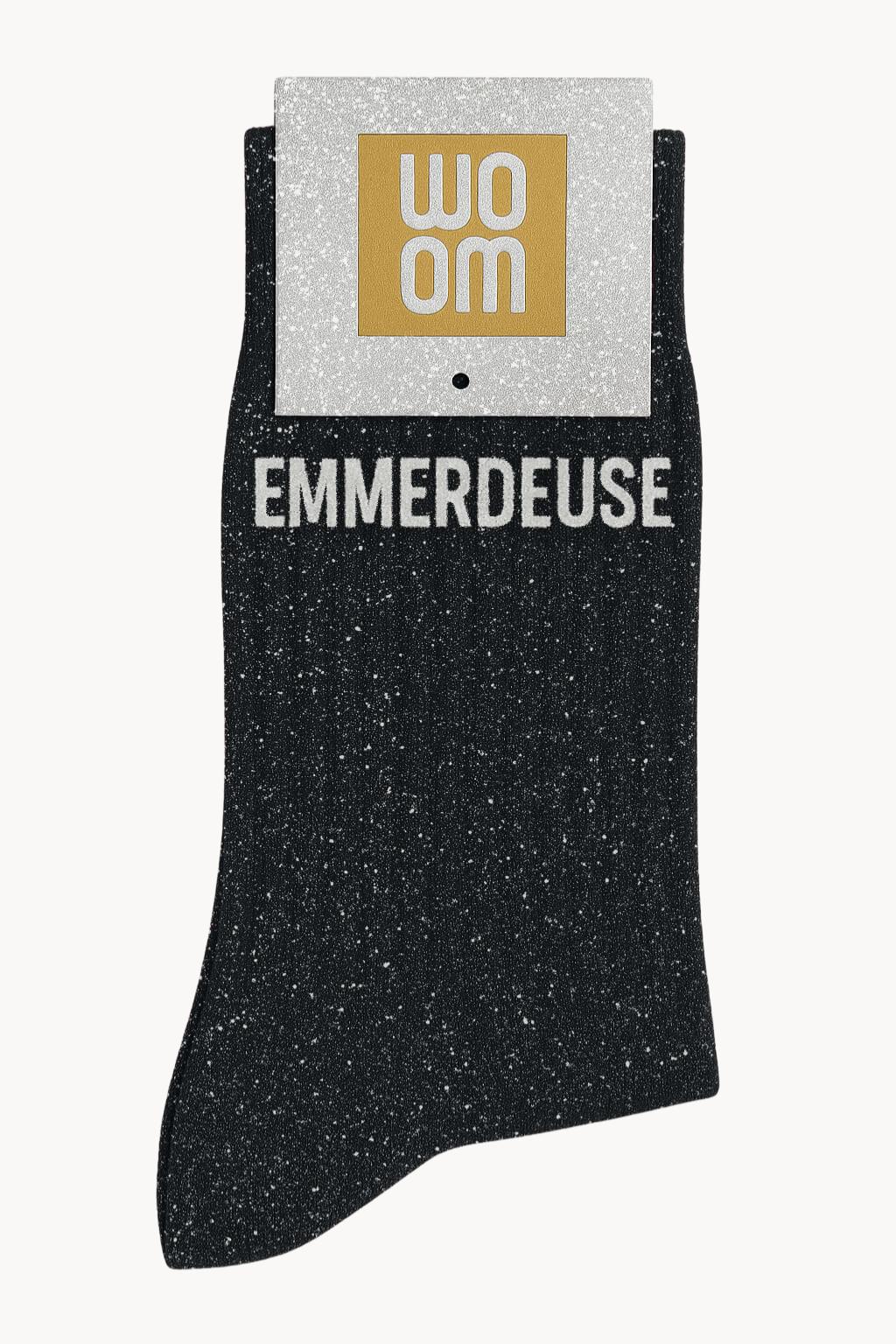 "Annoying" Sequin Socks - Black