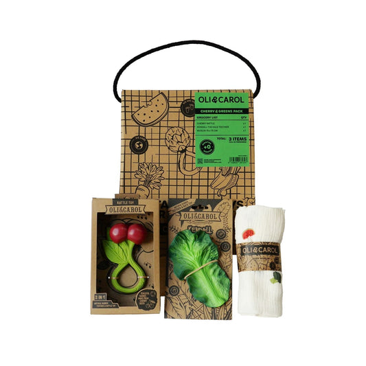3 Months Old Baby Gift Set Cherry & Greens