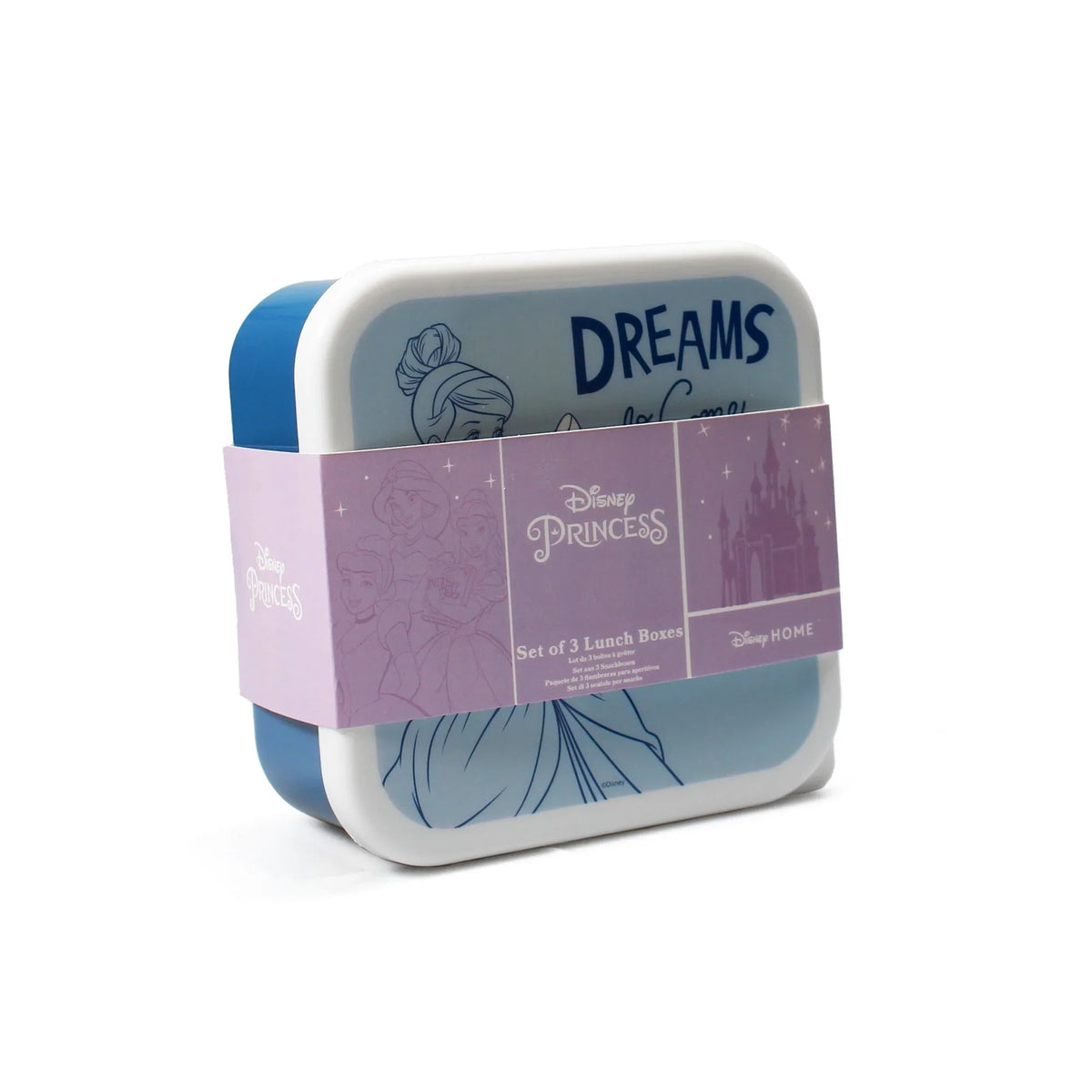 Lot de 3 Boîtes à Goûter Disney - Princesses
