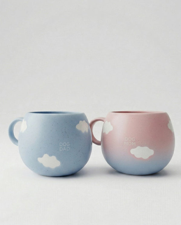 Cloud Mix Sunset Collection Mug 500ml Dog Mom & Dad 2 Pieces Set