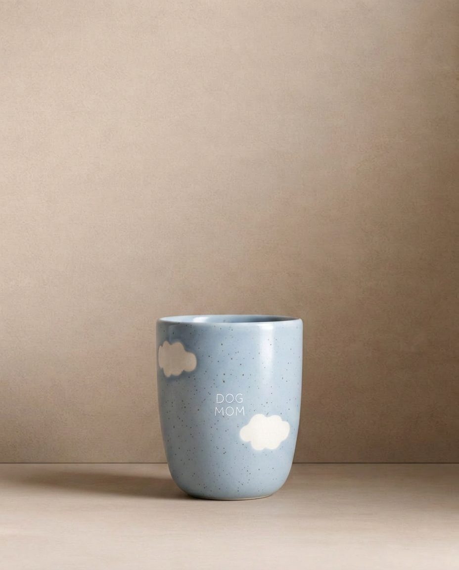 Cloud Medium Cup 220 ml Chien Maman & Papa Blanc 2 Pièces