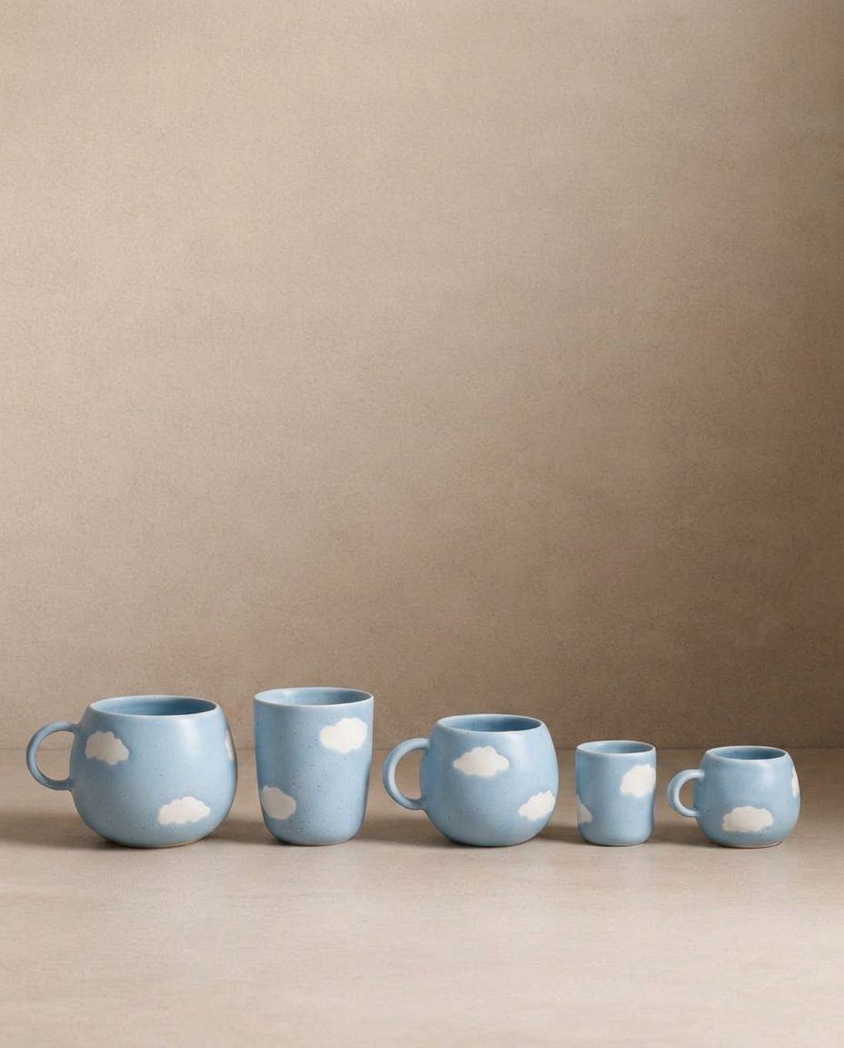 Mug Cloud bleu en grès – 250 ml