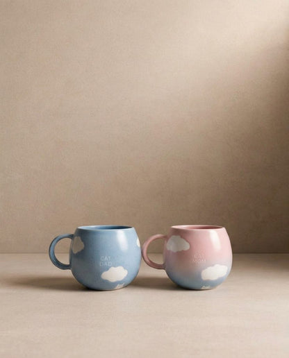 Cloud Mix Sunset Collection Mug 250 ml Chat Maman & Papa Ensemble 2 Pièces