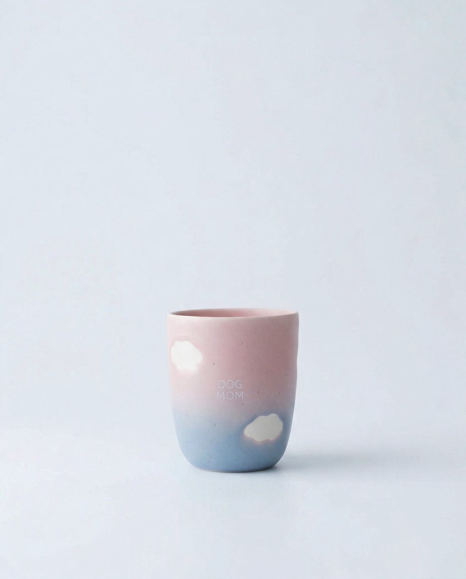 Cloud Mix Sunset Mug moyen 220 ml Chien Maman & Papa Blanc Ensemble 2 Pièces