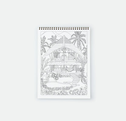 Coloring book Exotic Bathtub