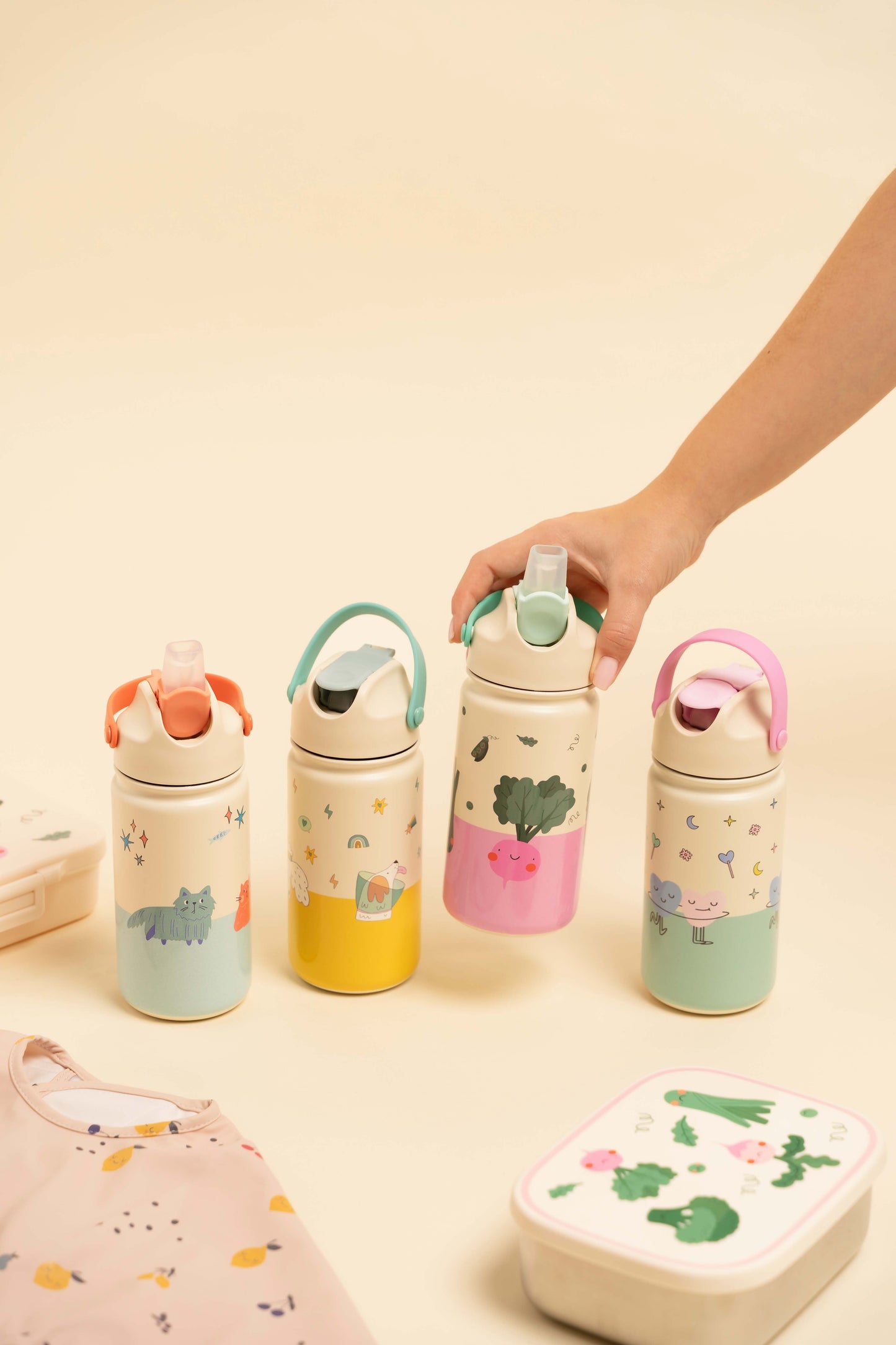 Trinkflasche aus Edelstahl Veggie Pals