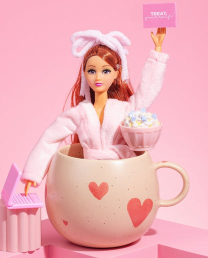 Mug boule en grès Cozy Hearts 500ml Édition limitée