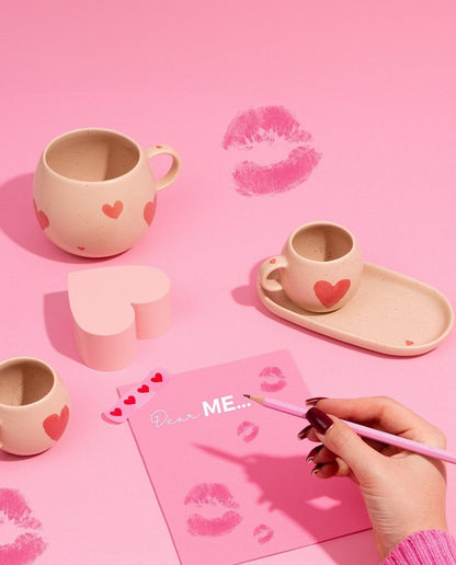 Mug boule en grès Cozy Hearts 500ml Édition limitée