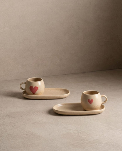 Café Cozy Hearts pour Deux en Grès Édition Limitée