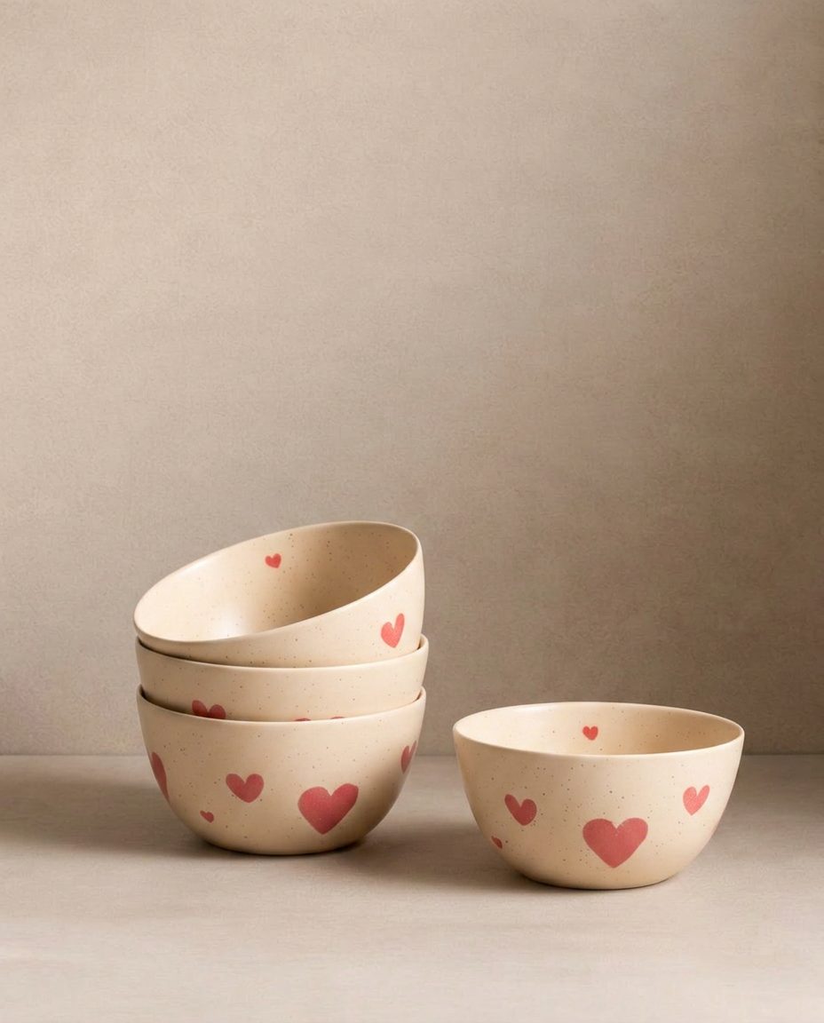 Cozy Hearts Bol en grès 16