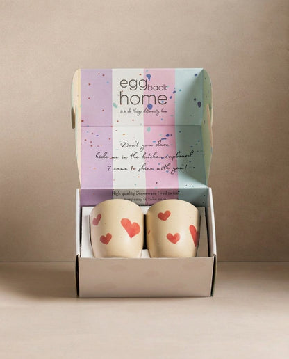 Ensemble Cozy Hearts – 2 tasses en grès 220 ml