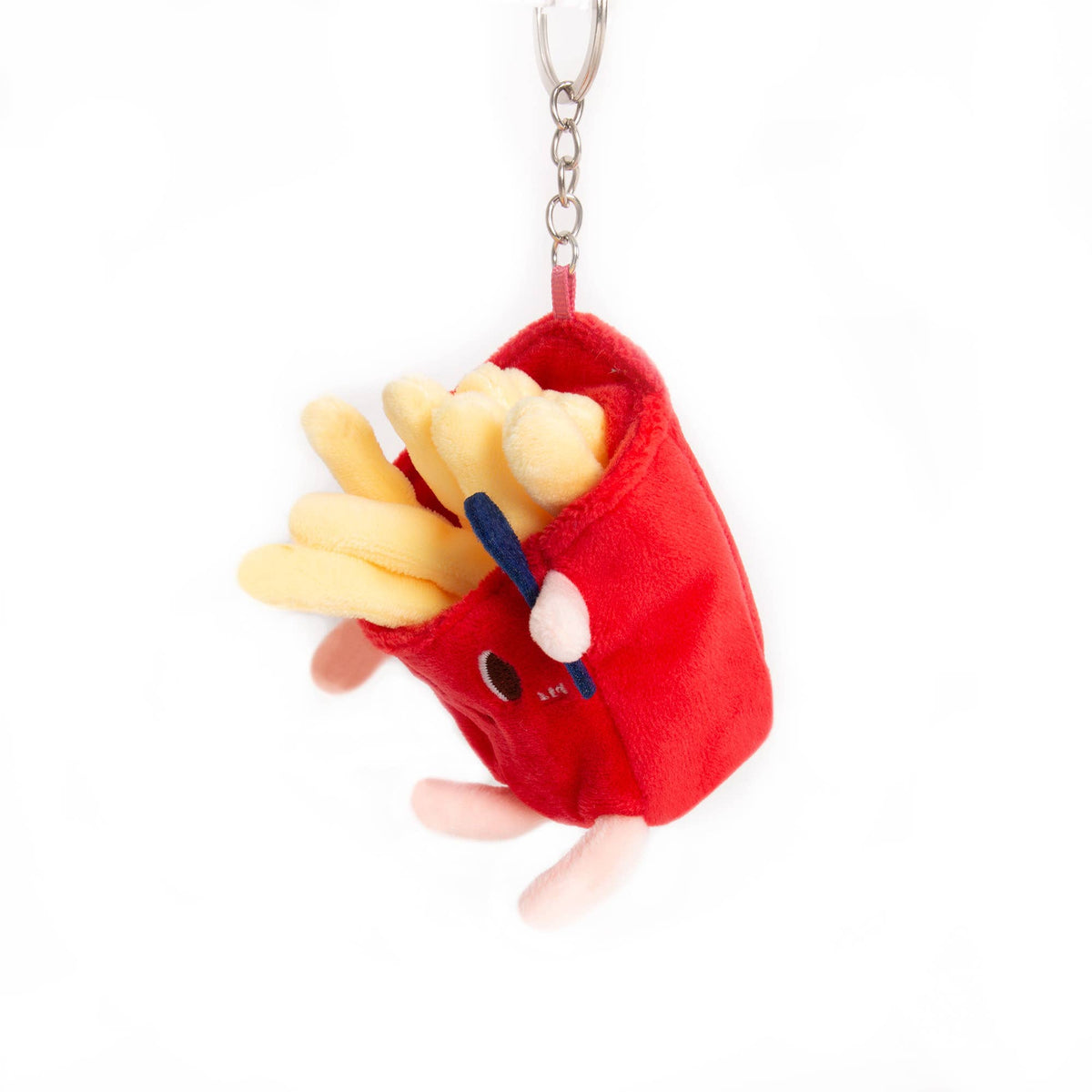 Pluche sleutelhanger in de vorm van frietjes