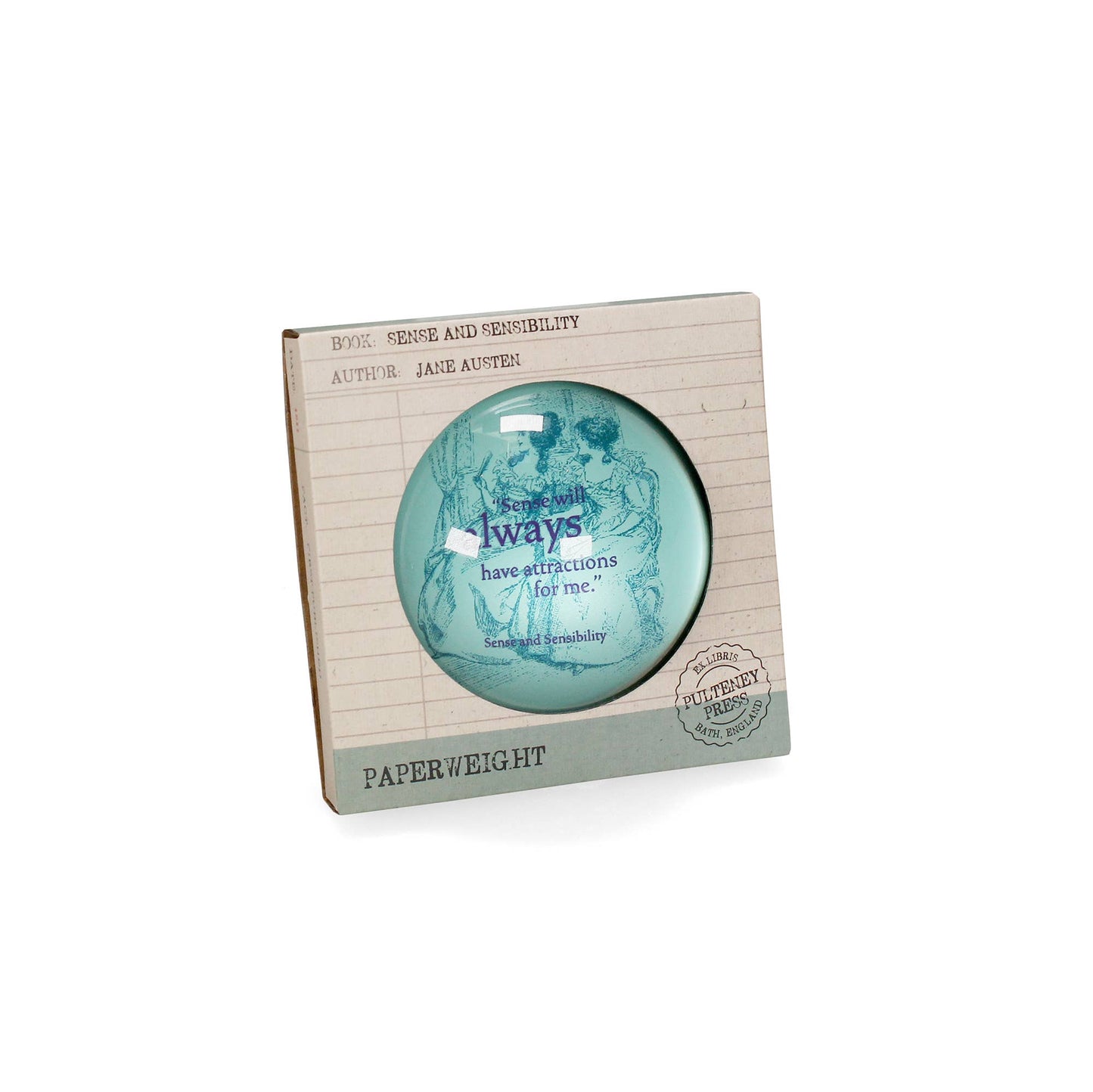 Doosvormige briefgewicht (70 mm) - Pulteney Press (Jane Austen)